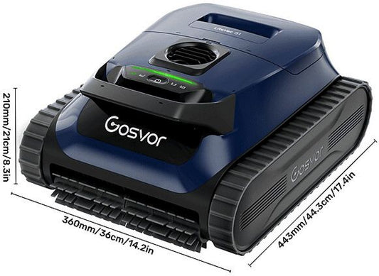 Robot piscine électrique Gosvor LiteVac G1 (PRE1-G) 7,8 Ah Indicateur de charge LED Batterie pour Ligne d'eau, Fond du bassin, Parois du bassin