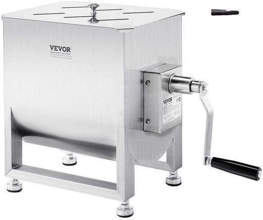 VEVOR Mélangeur à Viande Manuel en Acier Inox 13,6kg Hachoir à viande manuel Pieds antidérapants