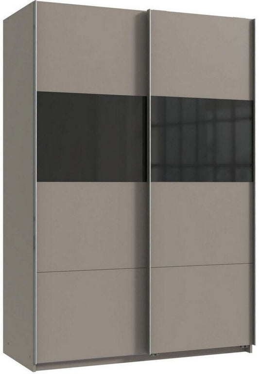 Wimex Bramfeld gris noir 135x64x198cm Armoire à porte coulissante portes coulissantes Contemporain