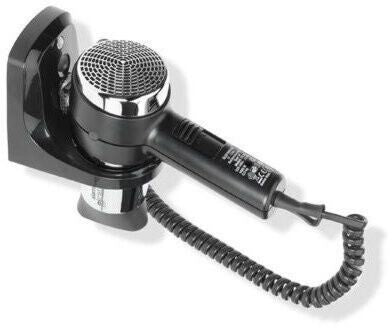 Sèche-cheveux mural Hewi Hair Dryer 950.08.101 1 300 W pour Cheveux ondulés, Cheveux lisses, Cheveux fins Argenté, Noir