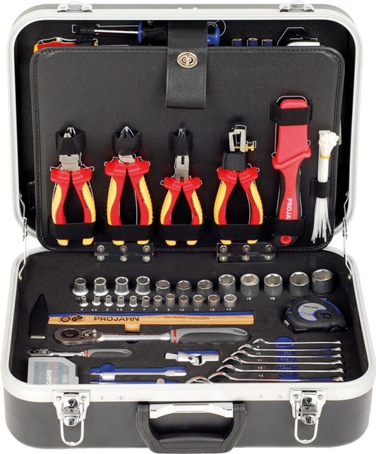 Projahn Proficraft 1/4' + 1/2' 171-tlg. Coffret à outils largeur 460 mm longueur 330 mm Verrouillable hauteur 145 mm Noir