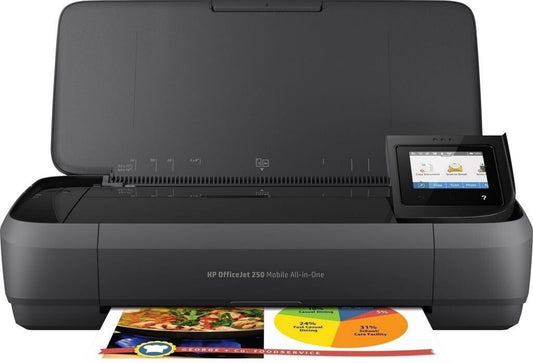 HP Officejet 250 (CZ992A) Imprimante multifonction à jet d'encre 6,7 cm largeur 380 mm Wi-Fi Écran tactile HP ePrint, Auto Power Off A4 50 feuilles