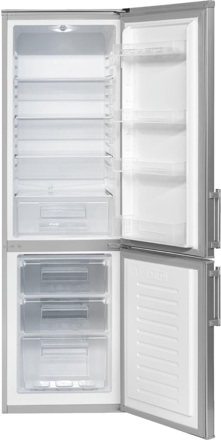 Réfrigérateur Bomann KG 183 argent 176 L 241 L 65 L largeur 55,4 cm Froid statique 90 W 2 portes Dégivrage automatique du réfrigérateur Acier 41 dB