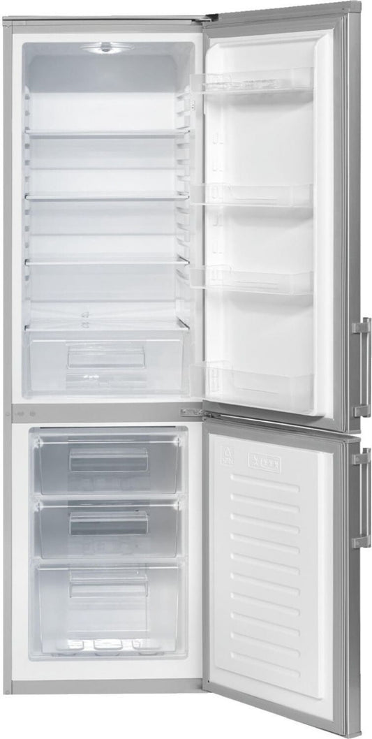 Réfrigérateur Bomann KG 183 argent 176 L 241 L 65 L largeur 55,4 cm Froid statique 90 W 2 portes Dégivrage automatique du réfrigérateur Acier 41 dB