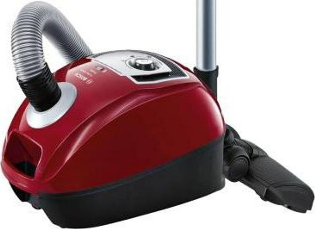 Bosch BGL4A500 Aspirateur traîneau avec sac filtration HEPA 750 W Tube télescopique, Tuyau d'aspiration 230V 77 dB Rouge