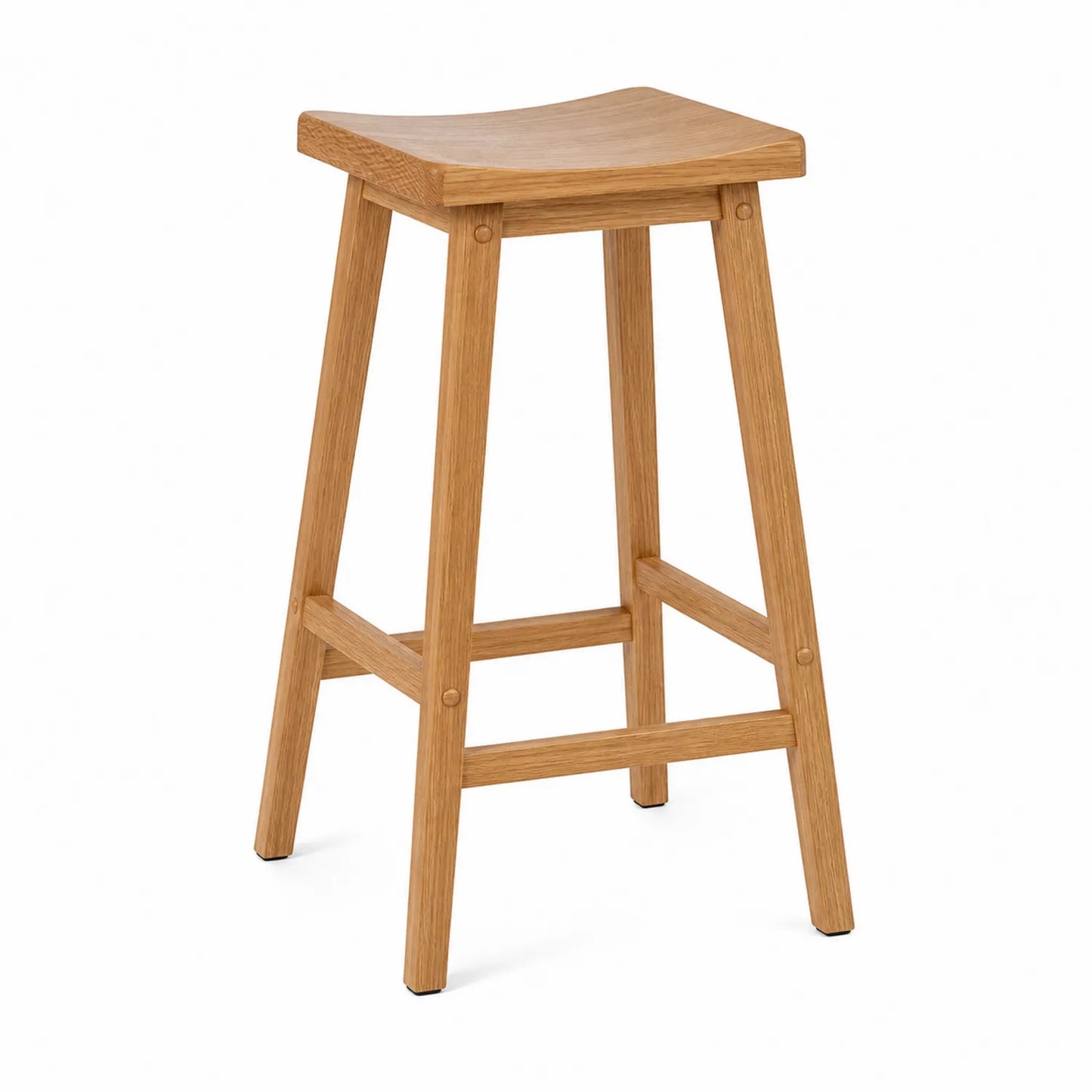 Tabouret de bar en bois de chêne naturel 75 cm