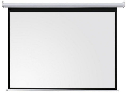 Écran de projection motorisé celexon ivolum Toile Motorisée Motorised Projector Screen 240 x 180 4:3 Avec télécommande, Bordure noire Blanc