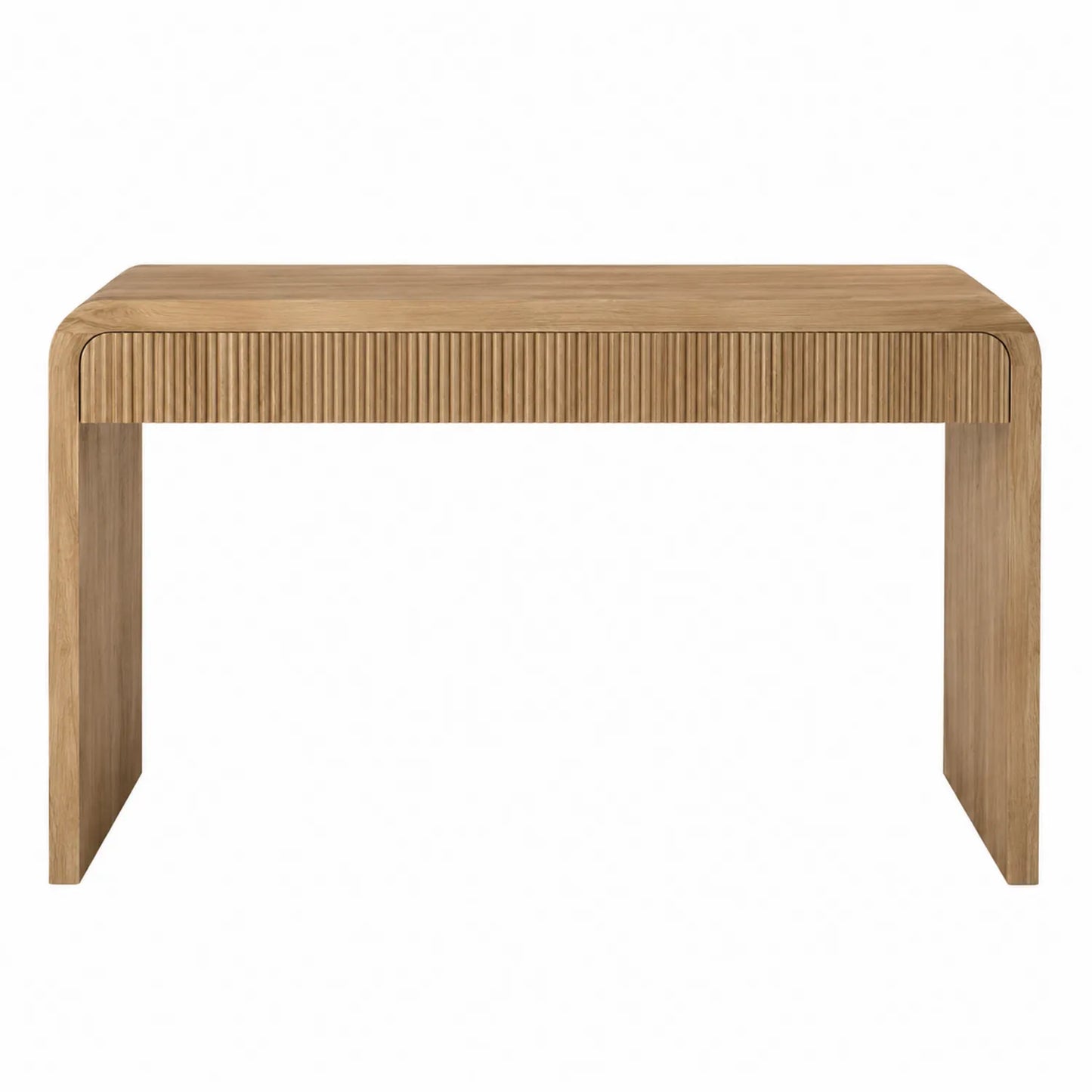 Table console en bois massif rainuré 120x40x75 cm
